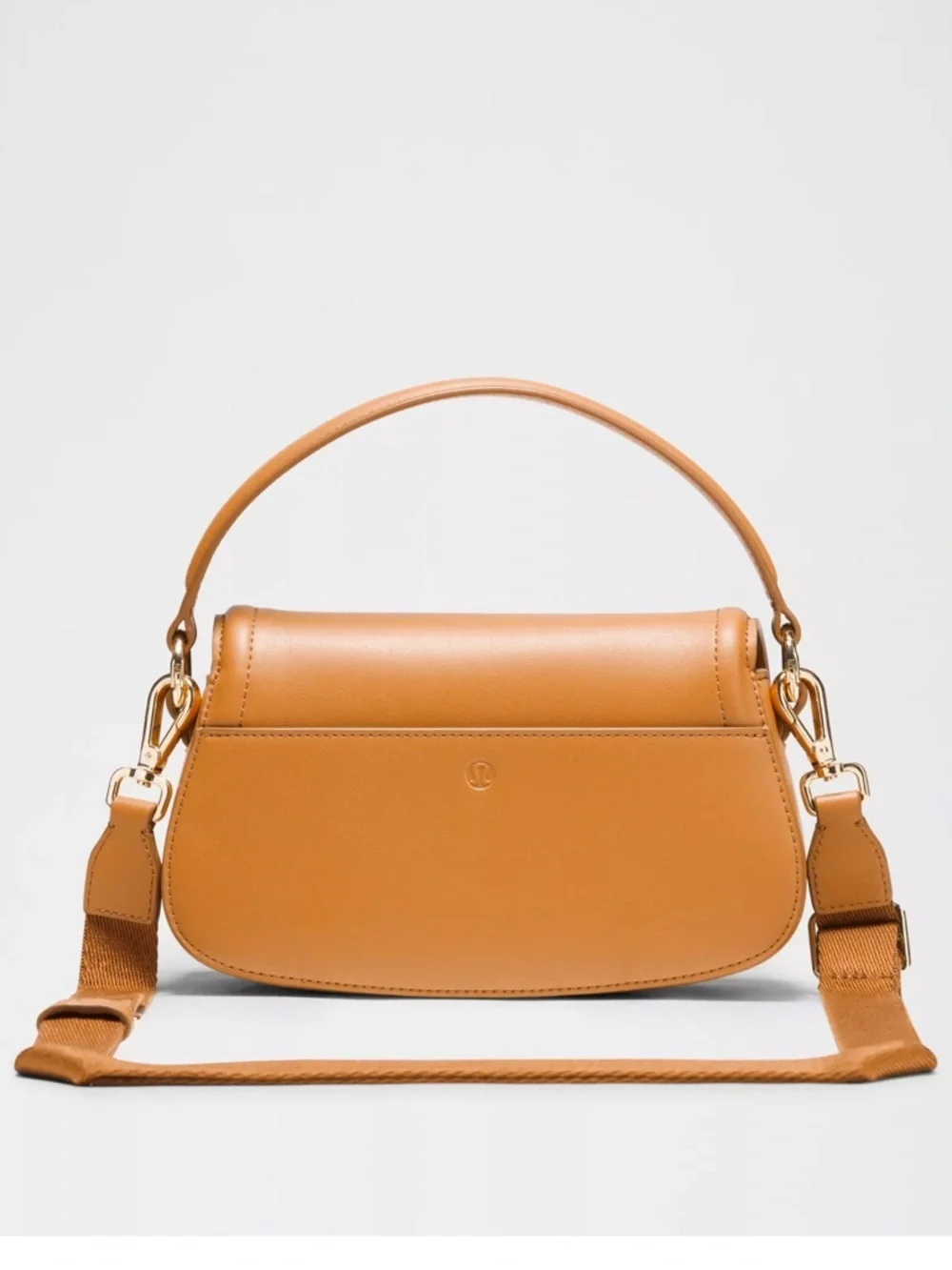 Lululemon Cactus Leather Mini Bag Chestnut Brown Gold NWT
